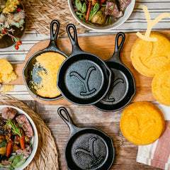 Yellowstone™ 5 Inch Seasoned Cast Iron “Power Y” Mini Skillet