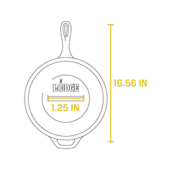 Cast Iron Covered Deep Skillet