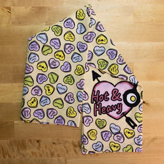 Conversation Heart Dish Towel