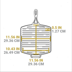 Blacklock 12 Inch Lightweight Cast Iron Grill Pan