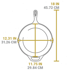 12 Inch Cast Iron Skillet with Handle Holder