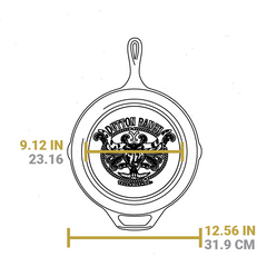 Yellowstone 12 Inch Cast Iron Steer Skillet