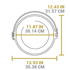 Yellowstone™ 12 Inch / 8 Quart Seasoned Cast Iron Deep Camp Dutch Oven