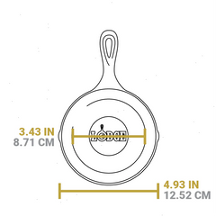 Yellowstone™ 5 Inch Seasoned Cast Iron “Power Y” Mini Skillet