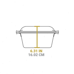 5 Quart Cast Iron Double Dutch Oven