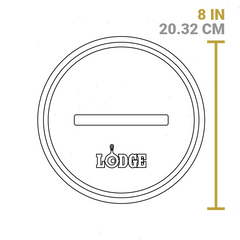 Yellowstone™ 8 Inch Round Seasoned Cast Iron “Power Y” Grill Press