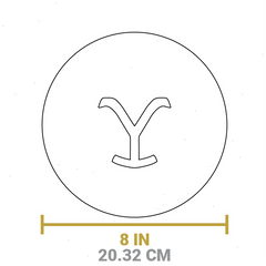 Yellowstone™ 8 Inch Round Seasoned Cast Iron “Power Y” Grill Press