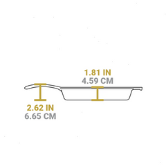 Yellowstone™ 10.5 Inch Square Seasoned Cast Iron Cowboy Grill Pan