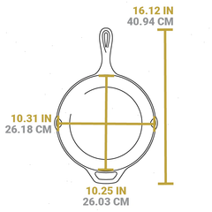 Yellowstone 10.25 Inch Cast Iron Authentic Y Skillet