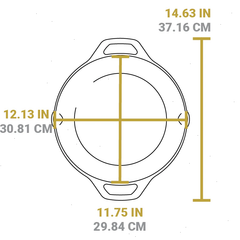 Chef Collection 12 Inch Cast Iron Everyday Pan