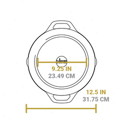 Chef Collection 12 Inch Cast Iron Everyday Pan