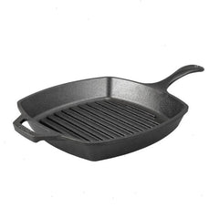 Yellowstone™ 10.5 Inch Square Seasoned Cast Iron Cowboy Grill Pan