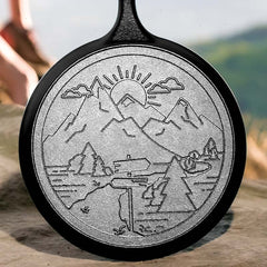 Wanderlust 10.5 Inch Cast Iron Mountain Griddle