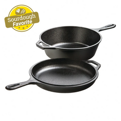 3.2 Quart Seasoned Cast Iron Combo Cooker