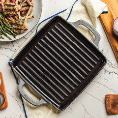 USA Enamel 11 Inch Enameled Cast Iron Grill Pan